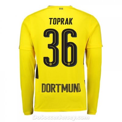 Borussia Dortmund 2017/18 Home Toprak #36 Long Sleeve Soccer Shirt