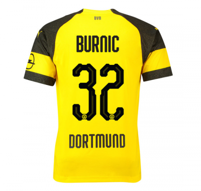 Borussia Dortmund 2018/19 Burnic 32 Home Shirt Soccer Jersey