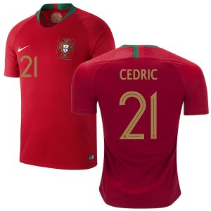 Portugal 2018 World Cup CEDRIC PORTUGAL 21 Home Shirt Soccer Jersey