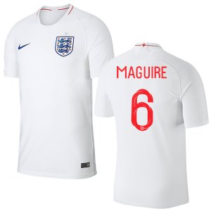 England 2018 FIFA World Cup HARRY MAGUIRE 6 Home Shirt Soccer Jersey