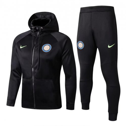 Inter Milan 2017/18 Black Training Suit (Hoody Jacket+Pants)