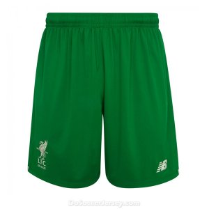 Liverpool 2017/18 Goalkeeper Green Soccer Shorts