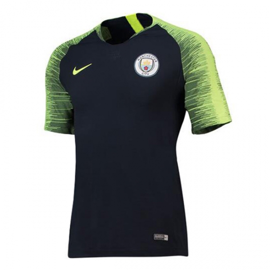 Manchester City 2018/19 Navy Green Training Shirt - Match - Click Image to Close
