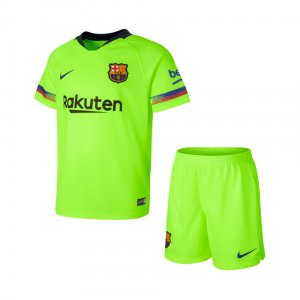 Barcelona 2018/19 Away Kids Soccer Jersey Kit Children Shirt + Shorts