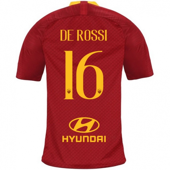 AS Roma 2018/19 DE ROSSI 16 Home Shirt Soccer Jersey - Click Image to Close