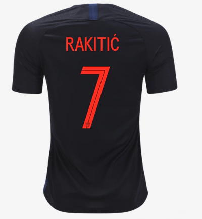 Croatia 2018 World Cup Away Ivan Rakitic Shirt Soccer Jersey