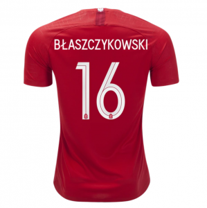 Poland 2018 World Cup Away Jakub Blaszczykowski Shirt Soccer Jersey