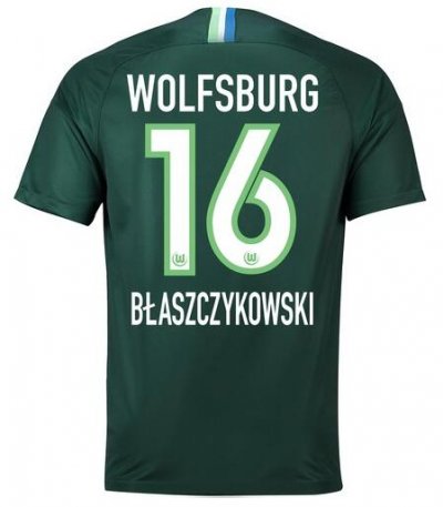 VfL Wolfsburg 2018/19 BLASZCZYKOWSKII 16 Home Shirt Soccer Jersey