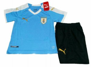 Uruguay 2019 Copa America Home Children Soccer Kit Shirt And Shorts