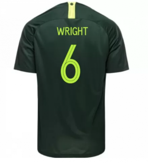 Australia 2018 FIFA World Cup Away Bailey Wright Shirt Soccer Jersey - Click Image to Close