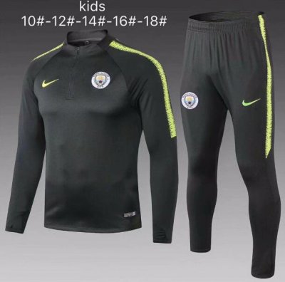 Kids Manchester City 2018/19 Green Training Suit