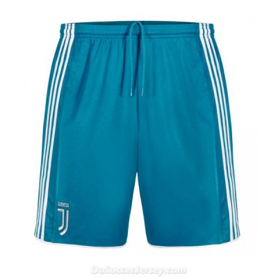 Juventus 2017/18 Goalkeeper Blue Soccer Shorts