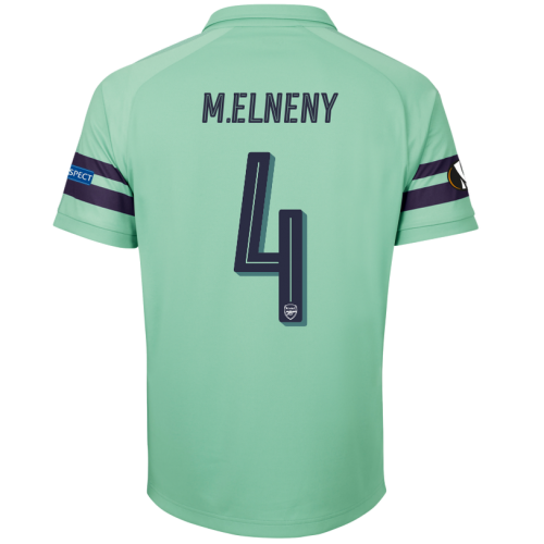 Arsenal 2018/19 Mohamed Elneny 4 UEFA Europa Third Shirt Soccer Jersey