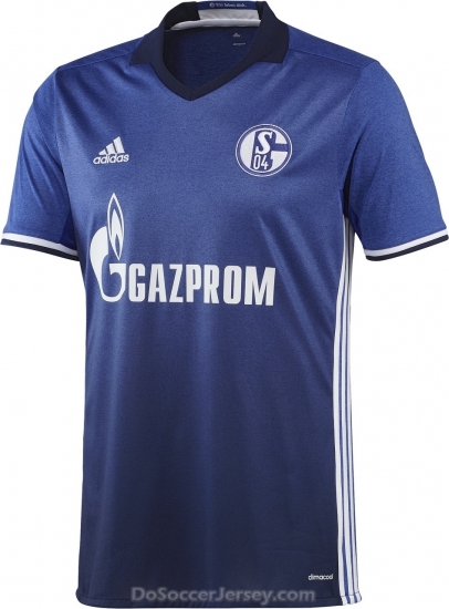 FC Schalke 04 2017/18 Home Shirt Soccer Jersey - Click Image to Close
