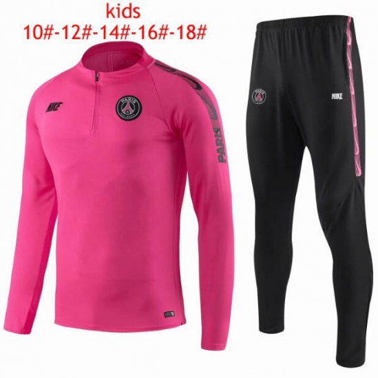 Kids PSG 2019/2020 Pink Training Suit (Sweatshirt+Pants) - Click Image to Close