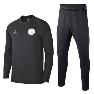 PSG x Jordan 2018/19 O'Neck Black Training Suit