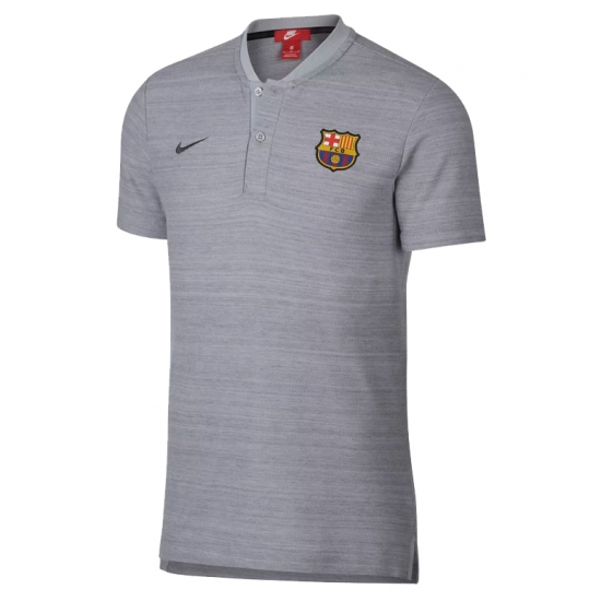 Barcelona 2018/19 Light Grey Polo Shirt - Click Image to Close