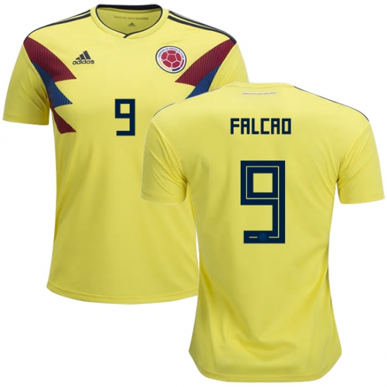 Colombia 2018 World Cup RADAMEL FALCAO 9 Home Shirt Soccer Jersey - Click Image to Close