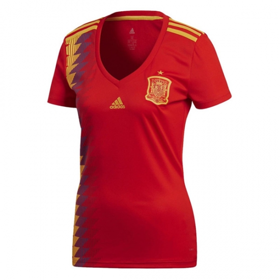 Spain 2018 World Cup Home Women Shirt Soccer Jersey - Click Image to Close