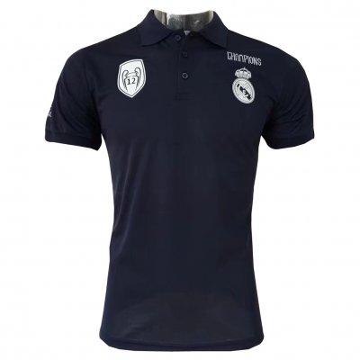 Real Madrid 12 Champions Black 2017 Polo Shirt