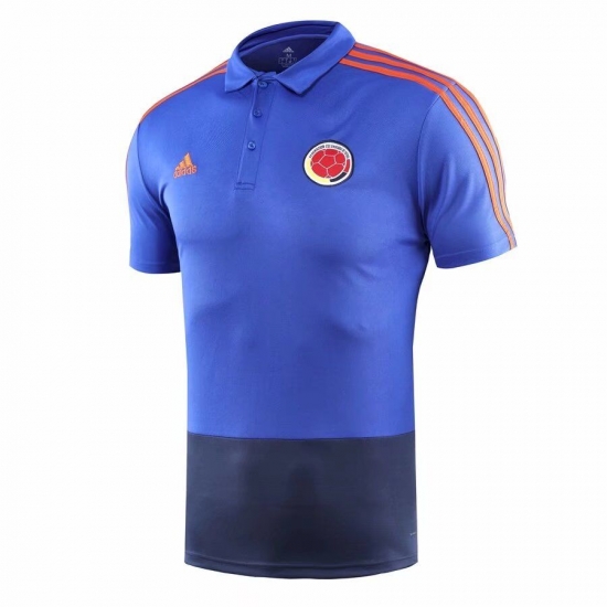Colombia 2018 World Cup Blue Polo Shirt - Click Image to Close