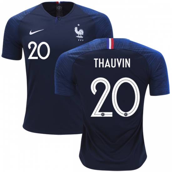 France 2018 World Cup FLORIAN THAUVIN 20 Home Shirt Soccer Jersey - Click Image to Close