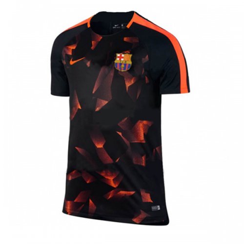 Barcelona 2017/18 Black&Orange Diamond Training Shirt