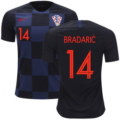 Croatia 2018 World Cup Away FILIP BRADARIC 14 Shirt Soccer Jersey