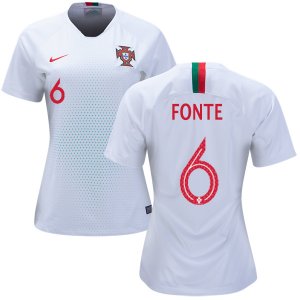Portugal 2018 World Cup JOSE FONTE 6 Away Women's Shirt Soccer Jersey