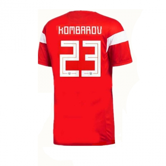 Russia 2018 World Cup Home Dmitriy Kombarov Shirt Soccer Jersey - Click Image to Close