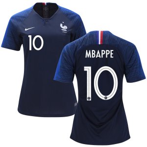 France 2018 World Cup KYLIAN MBAPPE 10 Women's Home Shirt Soccer Jersey