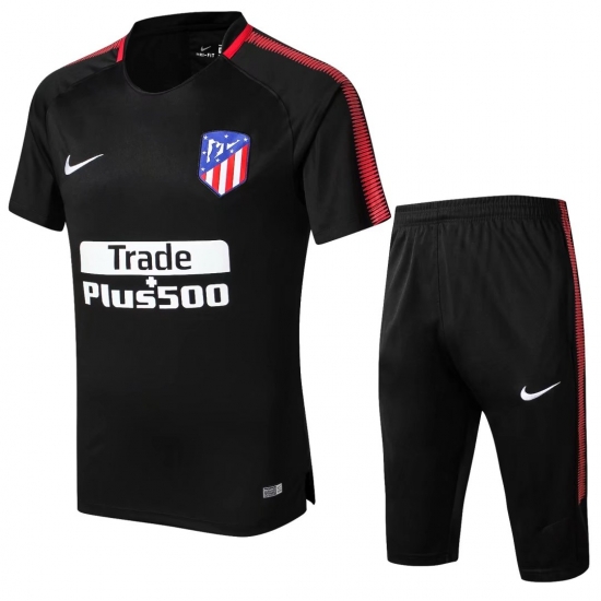 Atletico Madrid 2017/18 Black Short Training Suit - Click Image to Close