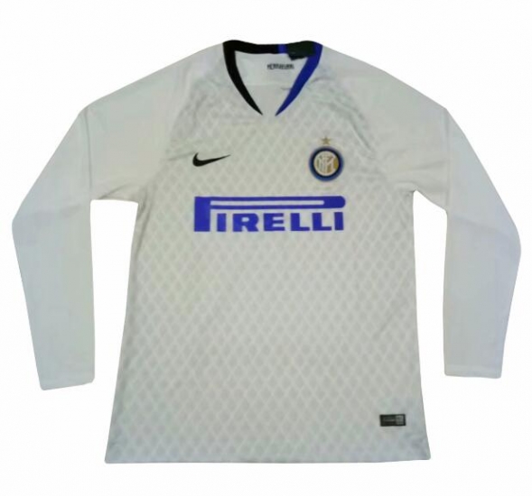 Inter Milan 2018/19 Away Long Sleeve Shirt Soccer Jersey - Click Image to Close