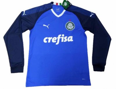 Palmeiras SP 2019/2020 Goalkeeper Blue Long Sleeved Shirt Soccer Jersey
