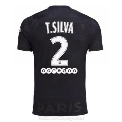 PSG 2017/18 Third Silva #2 Shirt Soccer Jersey