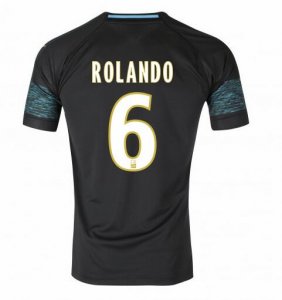 Olympique de Marseille 2018/19 ROLANDO 6 Away Shirt Soccer Jersey