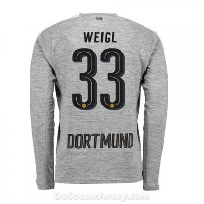 Borussia Dortmund 2017/18 Third Weigl #33 Long Sleeve Soccer Shirt