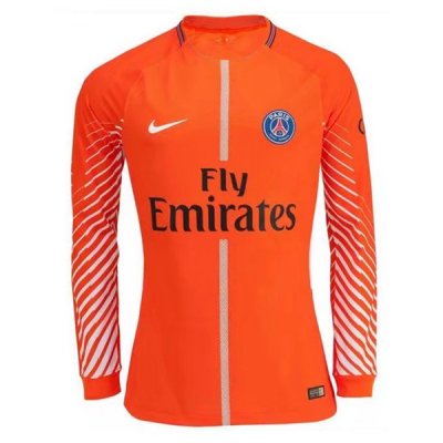 PSG 2017/18 Orange Goalkeeper Long Sleeved Shirt Soccer Jersey