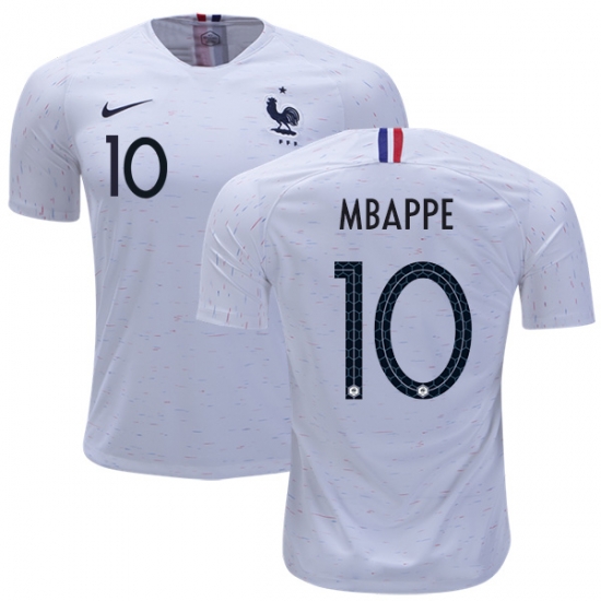 France 2018 World Cup KYLIAN MBAPPE 10 Away Shirt Soccer Jersey - Click Image to Close