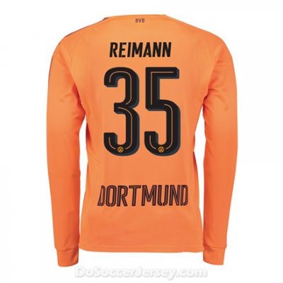 Borussia Dortmund 2017/18 Away Goalkeeper Reimann #35 LS Soccer Shirt