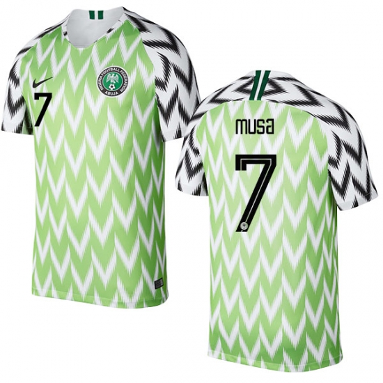 Nigeria Fifa World Cup 2018 Home Ahmed Musa 7 Shirt Soccer Jersey - Click Image to Close
