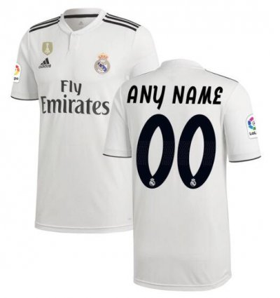 Real Madrid 2018/19 Home Custom Shirt Soccer Jersey
