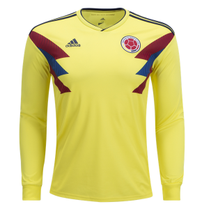 Colombia 2018 World Cup Home Long Sleeved Shirt Soccer Jersey