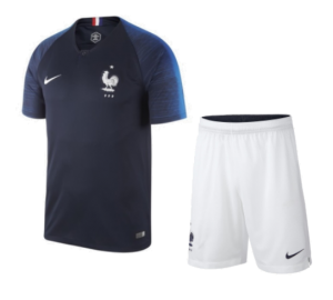 France 2018 World Cup Home Soccer Jersey Uniform (Shirt + Shorts)