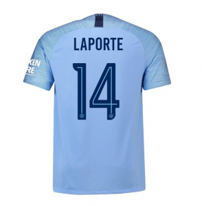 Manchester City 2018/19 Laporte 14 UCL Home Shirt Soccer Jersey