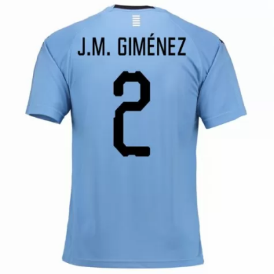 Uruguay 2018 World Cup Home José Giménez Shirt Soccer Jersey