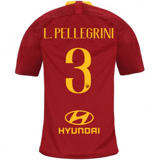 AS Roma 2018/19 L.PELLEGRINI 3 Home Shirt Soccer Jersey - Click Image to Close