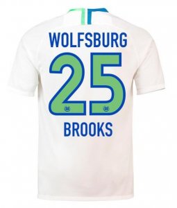 VfL Wolfsburg 2018/19 BROOKS 25 Away Shirt Soccer Jersey