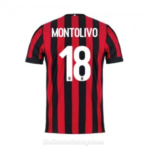 AC Milan 2017/18 Home Montolivo #18 Shirt Soccer Jersey