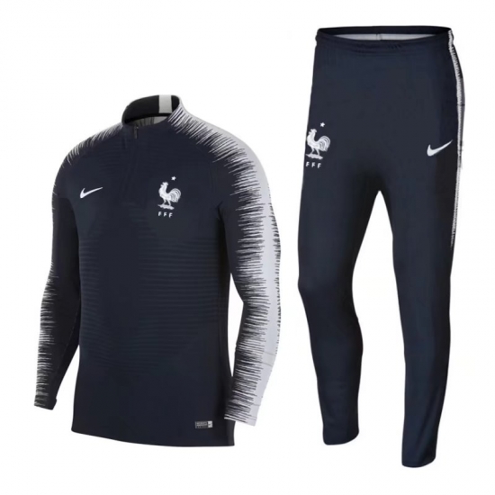 France FIFA World Cup 2018 Training Suit Black(Sweat Shirt+Trouser) - Click Image to Close